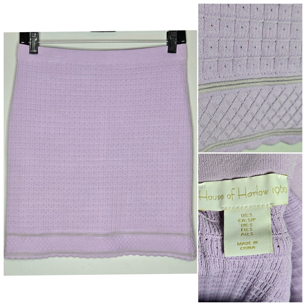 House of Harlow 1960 Lavender Knit Mini Skirt Small Soft Girl Coquette Y2K Chic